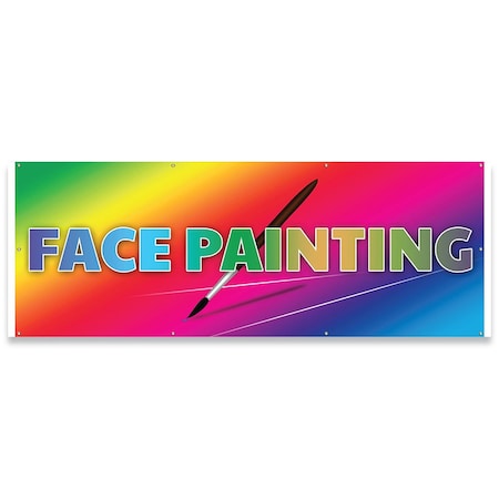 Signmission Face Painting Banner Concession Stand Food Truck Single Sided B-96-30056